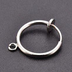316 Surgical Stainless Steel Clip-on Hoop Earrings&nbsp;STAS-S101-15mm-01P