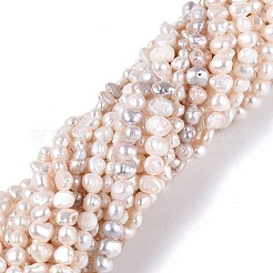 Natural Cultured Freshwater Pearl Beads Strands&nbsp;PEAR-N014-04L