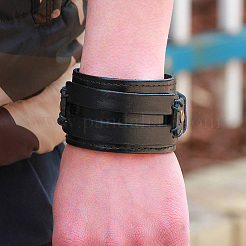 1Pc Cowhide Cord Wide Cord Bracelets&nbsp;BJEW-CL0001-07A
