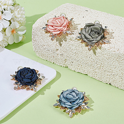 4Pcs 4 Colors Flower Cloth Pins&nbsp;JEWB-GO0001-17