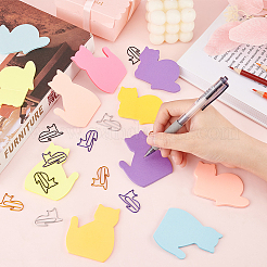 Cat Shape 12 Books 12 Style Memo Notepads&nbsp;AJEW-OC0004-07