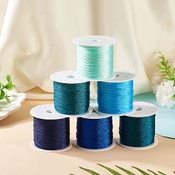 6 Rolls 6 Colors 6-Ply Polyester Metallic Thread&nbsp;OCOR-TA0003-11E