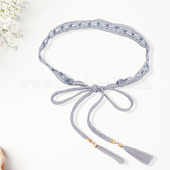 1Pc Cotton and Linen Flower Lace Tassel Waist Belly Belts&nbsp;AJEW-GF0012-32A