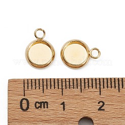 304 Stainless Steel Pendant Cabochon Settings&nbsp;STAS-Z030-01E-G