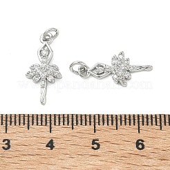 SHEGRACE Brass Micro Pave Cubic Zirconia Pendants&nbsp;XGRQ3D293-486P