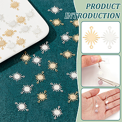 60Pcs 2 Colors Brass Connector Charms&nbsp;KK-BC0013-88