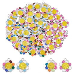 80Pcs 4 Colors  Alloy Enamel Charms&nbsp;FIND-DC0003-44