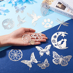 15Pcs 15 Styles Stainless Steel Connector Charms&nbsp;STAS-TA0002-88