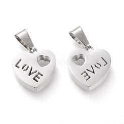 Non-Tarnish Valentine's Day 304 Stainless Steel Charms&nbsp;LS-STAS-F253-10P