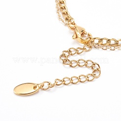 Two-Layer 304 Stainless Steel Curb Chain & Brass Cable Chain Bracelet Making&nbsp;AJEW-JB00923