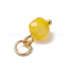6Pcs 6 Colors Natural Quartz & Grey Agate & Banded Agate & Green Onyx Agate Faceted Cube Charms&nbsp;PALLOY-JF04798-02
