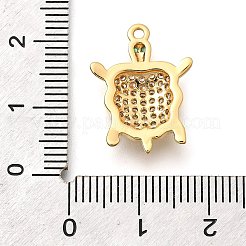 Brass Micro Pave Cubic Zirconia Charms&nbsp;X1-KK-B131-02G-01
