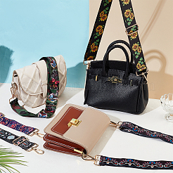5Pcs 5 Colors Flower Pattern Polyester Adjustable Webbing Bag Straps&nbsp;FIND-PH0017-55