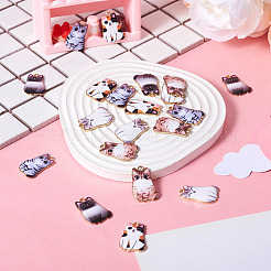 20Pcs 5 Colors Alloy Enamel Pendants&nbsp;ENAM-TA0001-81