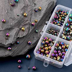 340Pcs 4 Sizes Non-magnetic Synthetic Hematite Beads&nbsp;G-LS0001-55