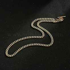 Brass Curb Chain Necklaces&nbsp;NJEW-JN03097