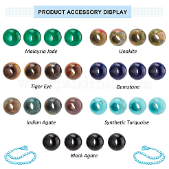 28Pcs 7 Styles Mixed Gemstone European Beads&nbsp;G-PH0002-37