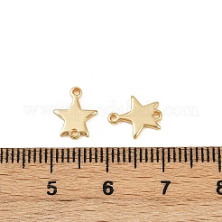 Brass Star Connector Charms&nbsp;KK-B137-09G