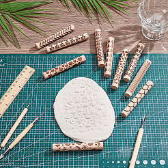 10Pcs 10 Styles Wooden Rolling Pin&nbsp;DIY-UN0007-91