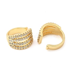 Cubic Zirconia Cuff Earrings&nbsp;EJEW-K251-01G