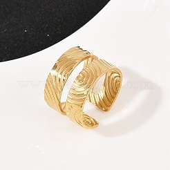 304 Stainless Steel Cuff Open Rings for Women&nbsp;LS-RJEW-H255-01G-06