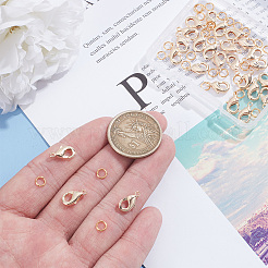 30Pcs Brass Lobster Claw Clasps with 30Pcs Open Jump Rings&nbsp;KK-GO0001-16