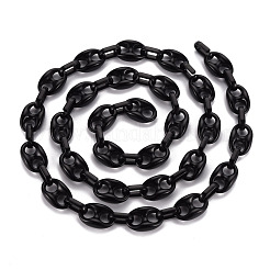 Handmade Opaque Acrylic Coffee Bean Chains&nbsp;CHAC-ZX0001-01D