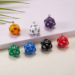 14Pcs 7 Colors Acrylic Pendants&nbsp;MACR-SZ0001-69