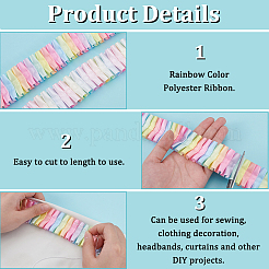 Rainbow Color Polyester Ribbon&nbsp;OCOR-WH0085-78
