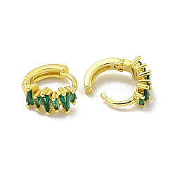 Brass Micro Pave Cubic Zirconia Hoop Earring&nbsp;EJEW-C088-34G