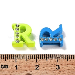 Rhinestone Slide Letter Charms&nbsp;RB-TAC0002-01R