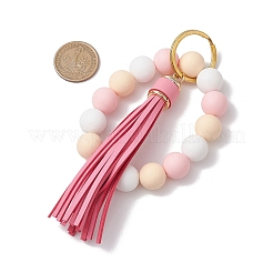 Valentine's Day Imitation Leather Tassel Keychain&nbsp;KEYC-JKC01122