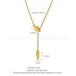 Adjustable 304 Stainless Steel Snake Lariat Necklaces for Women&nbsp;WGE42D0-01