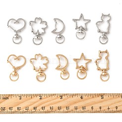 40Pcs 10 Styles Alloy Swivel Snap Hook Clasps&nbsp;FIND-FS0004-74