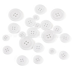 136Pcs 5 Style Resin Buttons&nbsp;RESI-TA0004-09B