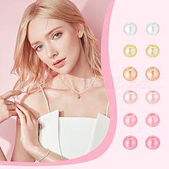 480Pcs 6 Colors Baking Paint Pearlized Glass Pearl Round Beads&nbsp;HY-GA0001-02A