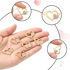 10Pcs Alloy Crystal Rhinestone Links/Connectors&nbsp;ALRI-FS0001-03G
