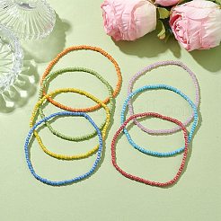 7Pcs Glass Seed Bead Anklets&nbsp;AJEW-AN00580