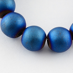 Non-magnetic Synthetic Hematite Beads Strands&nbsp;G-Q933-8mm-05