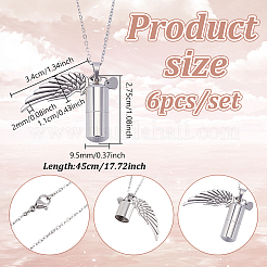 6Pcs 304 Stainless Steel Cable Chain Necklaces&nbsp;NJEW-NB00007