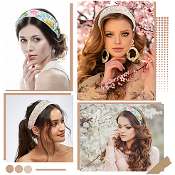 3Pcs 3 Colors Polyester Hair Bands&nbsp;MRMJ-CY0001-02