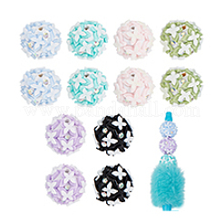 12Pcs 6 Colors Luminous Handmade Polymer Clay Beads&nbsp;CLAY-PH0002-15