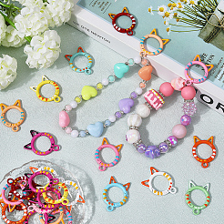 26Pcs Spray Painted Alloy Spring Gate Rings&nbsp;FIND-SC0017-10