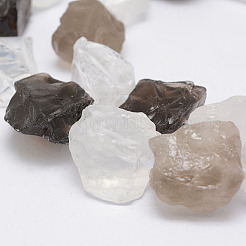 Raw Rough Natural Crystal and Smoky Quartz Beads Strands&nbsp;G-F403-02