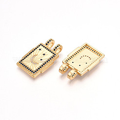Brass Micro Pave Cubic Zirconia Pendants&nbsp;KK-U055-06A-01