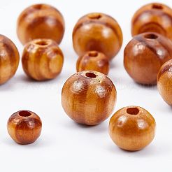 900Pcs 3 Style Round Natural Wood Beads&nbsp;WOOD-OC0001-95