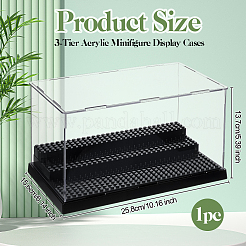 3-Tier Acrylic Minifigure Display Cases&nbsp;ODIS-WH0019-10A