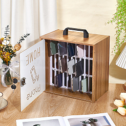 Rectangle Wood & Iron Desktop Mobile Phone Storage Boxes&nbsp;AJEW-UN0005-43