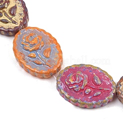 Painted Glass Beads Strands&nbsp;X-GLAA-F133-07E