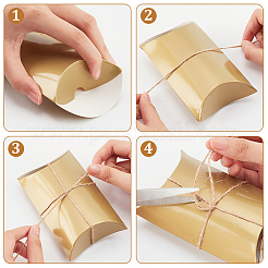 24Pcs Pillow Foldable Creative Christmas Paper Candy Box with Cord&nbsp;CON-WH0089-06